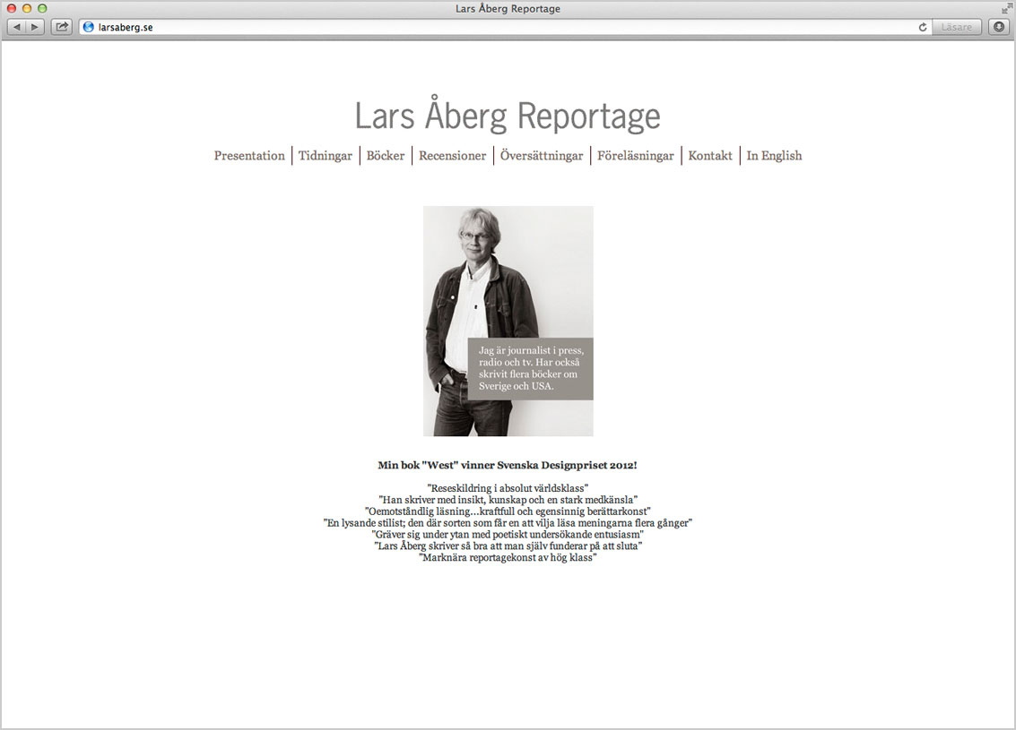 Webbsida Lars Åberg