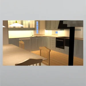 3D grafik hus interiör kök av Jonas Nilsson