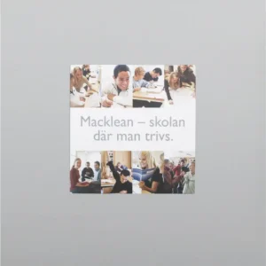 Skurups kommun broschyr Mackleanskolan omslag originalproduktion av Jonas Nilsson