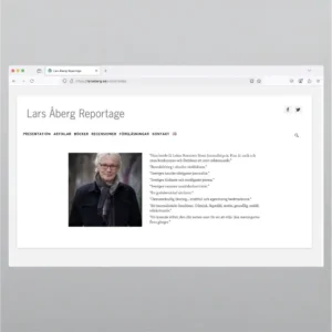 Websida Lars Åberg webproduktion av Jonas Nilsson